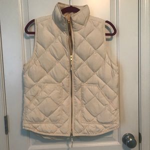 Women's Cream Quilted Vest